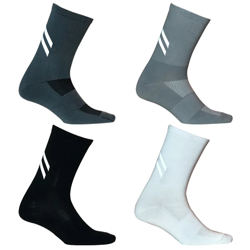 New Premium Hotsale Reflective Lycra Cool Dry Breathable Gym Motorcycle Cycling Riding Bicycle Driving Socks