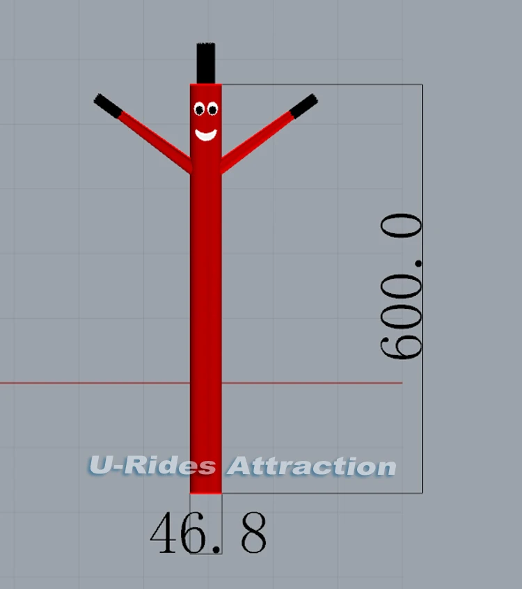 Chef Cartoon Cooker cartoon Guide Board Style Inflatable Air Dancer For Advertising