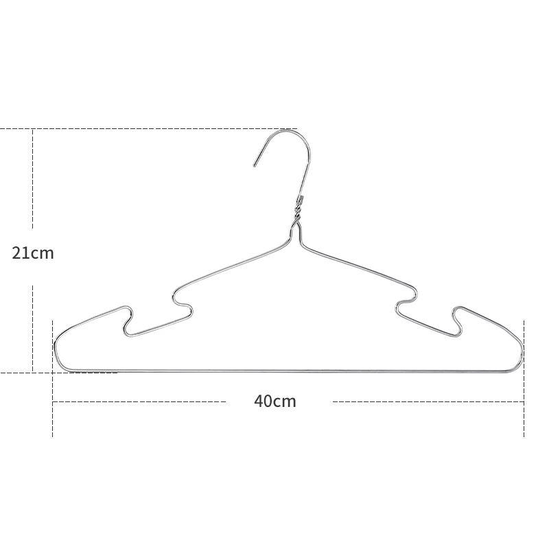 Wholesale Classic Grooved Silver Iron Hanger Heavy Duty Single Tier Clothes Hanging Rack with Coat Hooks for Display