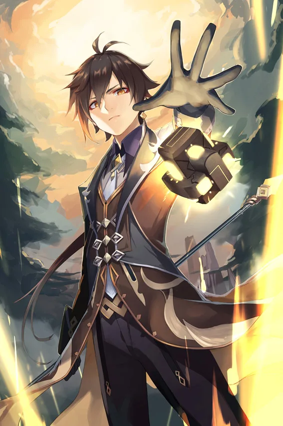 30x45CM Adventure game sexy anime canvas kazuha genshin impact hanging poster