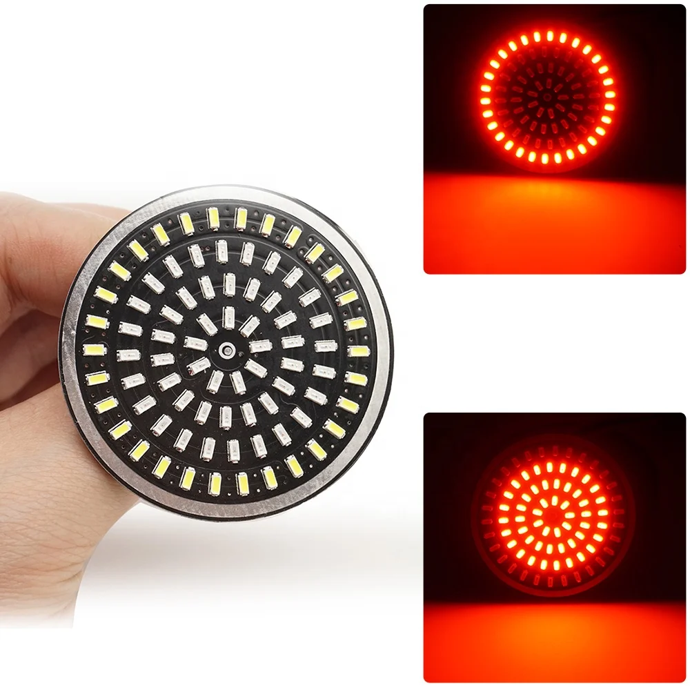 Bullet Turn Signal Indicator Light Lamp 1156 1157 LED Inserts Light for Motorcycle Harley Touring Sportster Glide Dyna FLSTF CVO