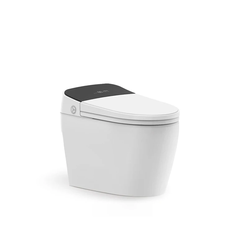Luxury ceramic tankless WC bathroom automatic flushing bidet heat  intelligent electronic smart toilet with remote