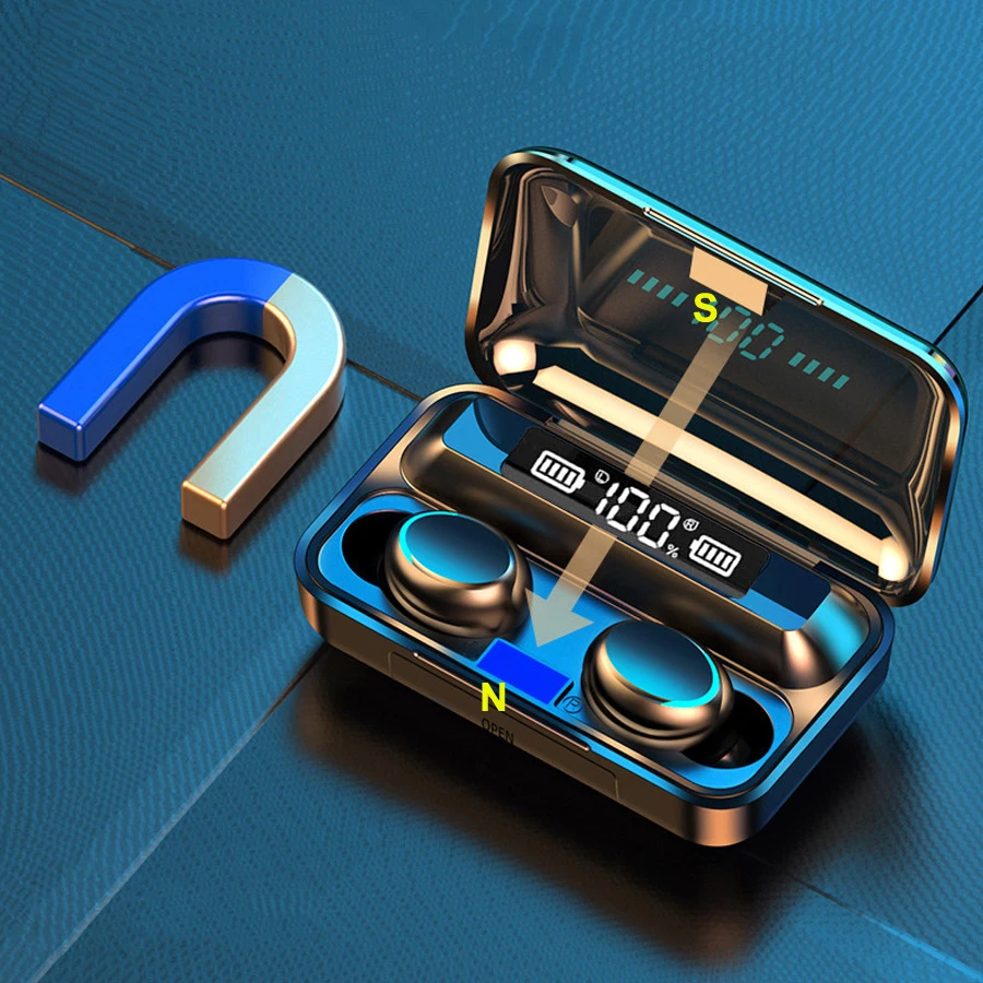 Top Seller Wireless Audifonos F9-5c Headphone Auriculares 3 In 1 Headset Ipx7 Tws Earbuds Earphone F9 5c