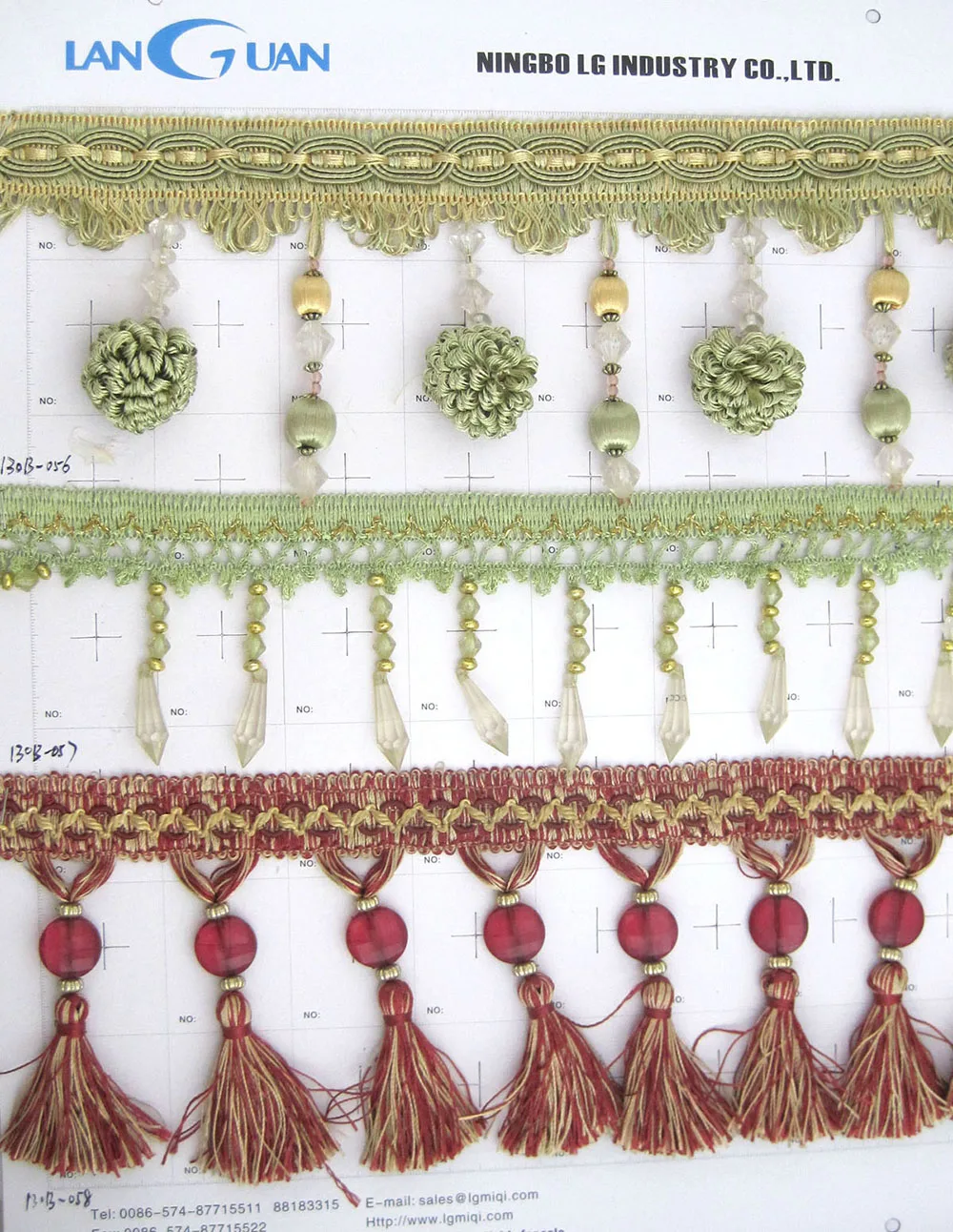 China supplier Beauty curtain tassel beaded fringes and trims