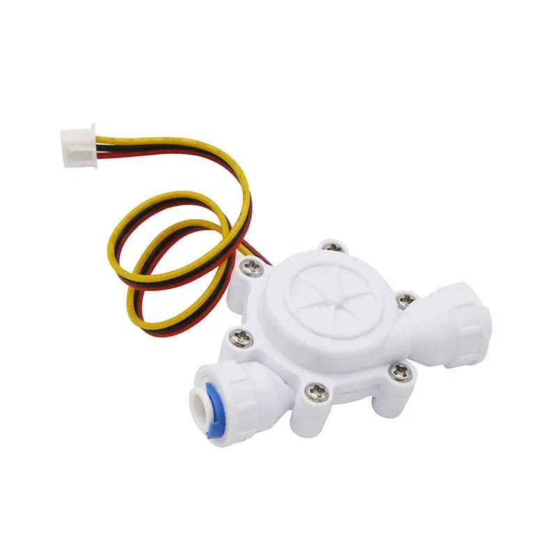 Cheap Price 1/4 PE Liquid Flow Sensor Flow Measurement Electronic Wired Coffee Boiler White Water Meter Sensor ZJ-S305 OEM ODM