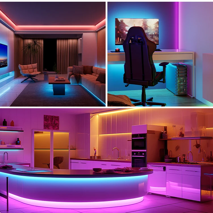 RGBIC Cob LED Strip 630Chips 10Mm Wide IP20 Programmable Side Emitting Dc24V Sequence Copper Programmable Rgb Led Edge Light Cob