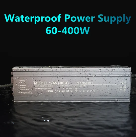 waterproof led power supply 12V/24V 60W 80W 100W 120W 150W 250W 300W 350W 400W ip67 led driver for outdoor led lighting
