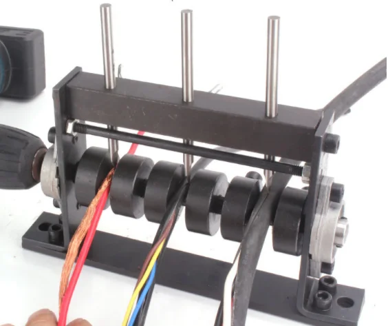 High quality factory price 6 Wheels Wire Stripping Tool  Hand Crank Copper Wire Stripper Machine