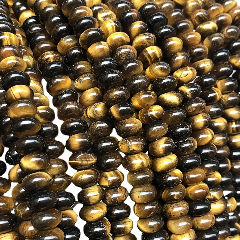 wholesale 4*6mm 5*8mm natural tiger eye stone abacus beads rondelle gemstone beads rondelle saucer stones beads for diy