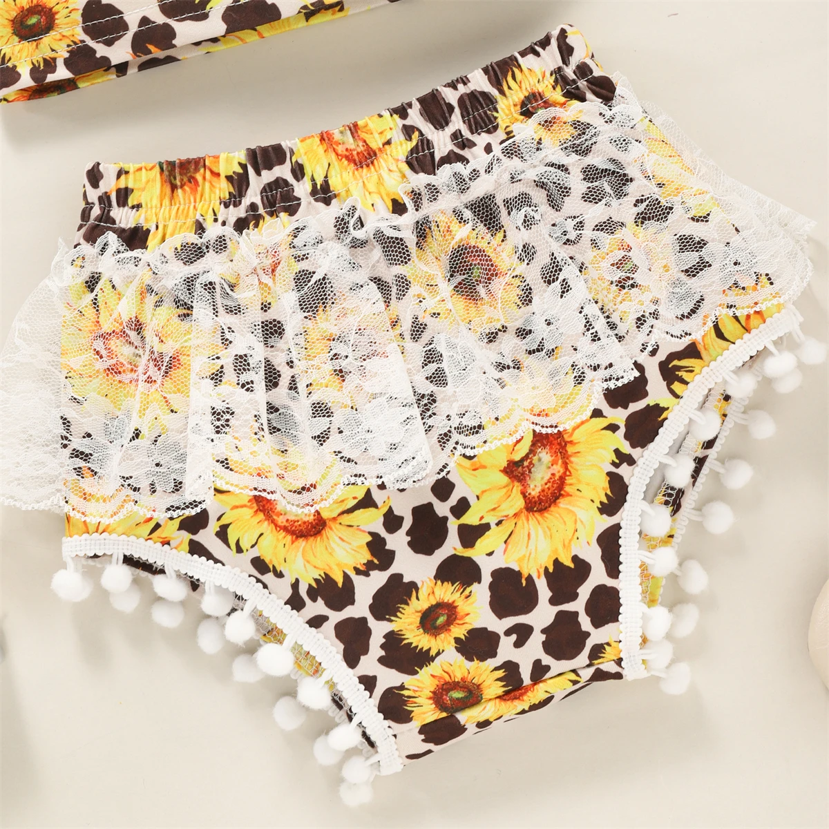 3pcs/set Wholesale Baby Kids Summer Swimsuit Match Floral Bow Headband With Lace Swimsuit For Girls Toddler Bathing Clothes