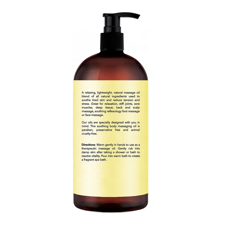 OEM Natural Ylang Ylang And Ginger Sensual Body Oil Collagen Massage Essential Oil Muscle Relaxation Massage Oil