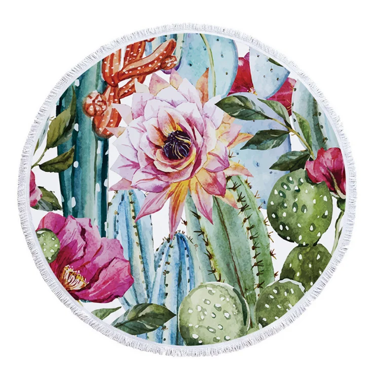 Round Mandala Blanket Boho Beach Tapestry Circle Round Beach Towel Picnic Blanket