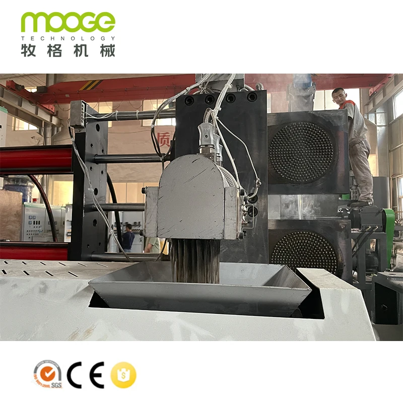 Waste Material PET PE PP HDPE LDPE Recycling Plastic Pellet Making Extruder Machine With Strand Cutting