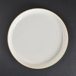 Western-style Simple Ceramic Plate Tableware Household Fruit Salad Plate Round Crystal Glaze Plate
