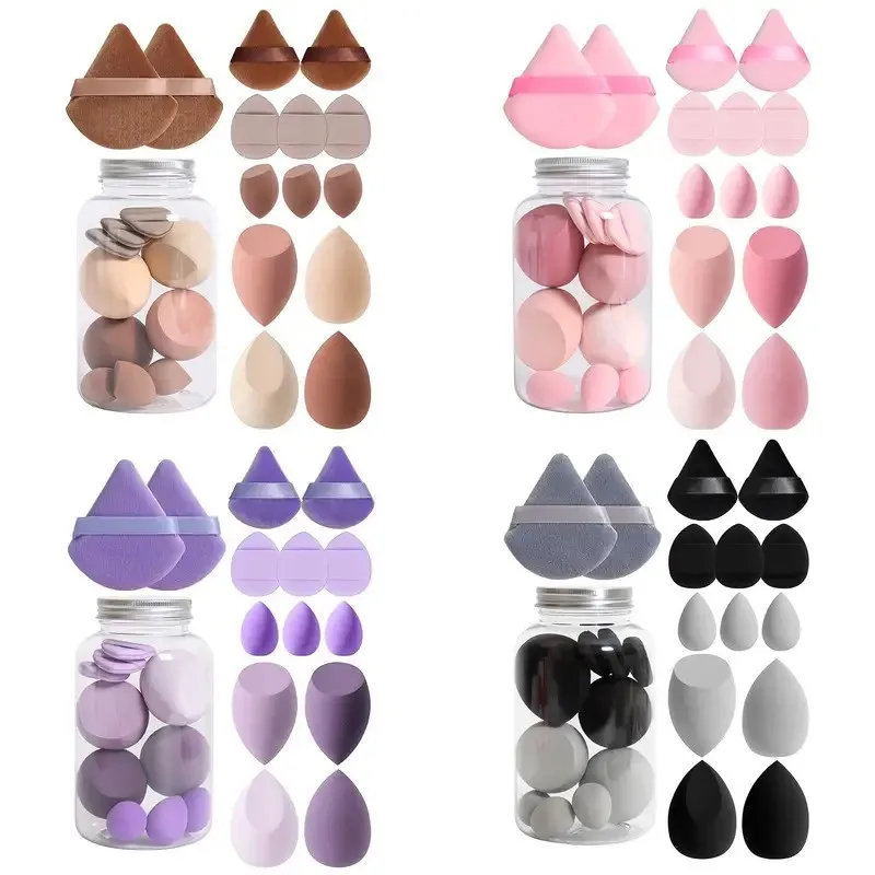Private Logo 15pcs Beauty Eggs Makeup Puff Sponge Set Soft Cosmetic Puff Beauty Makeup Sponge Blender Set