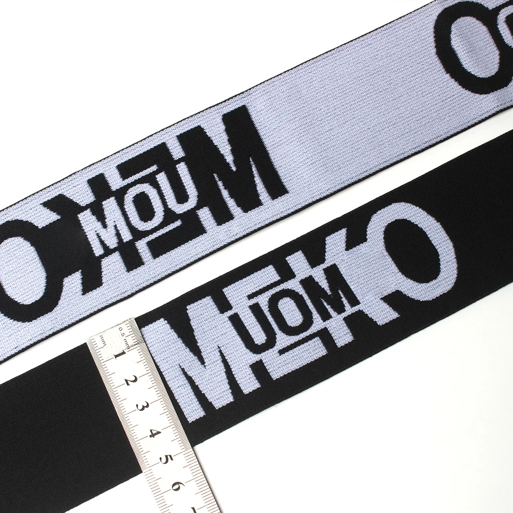Factory Design Jacquard Web Tape Letter Elastic Band For Sport Underwear Soft Elastic Waistband