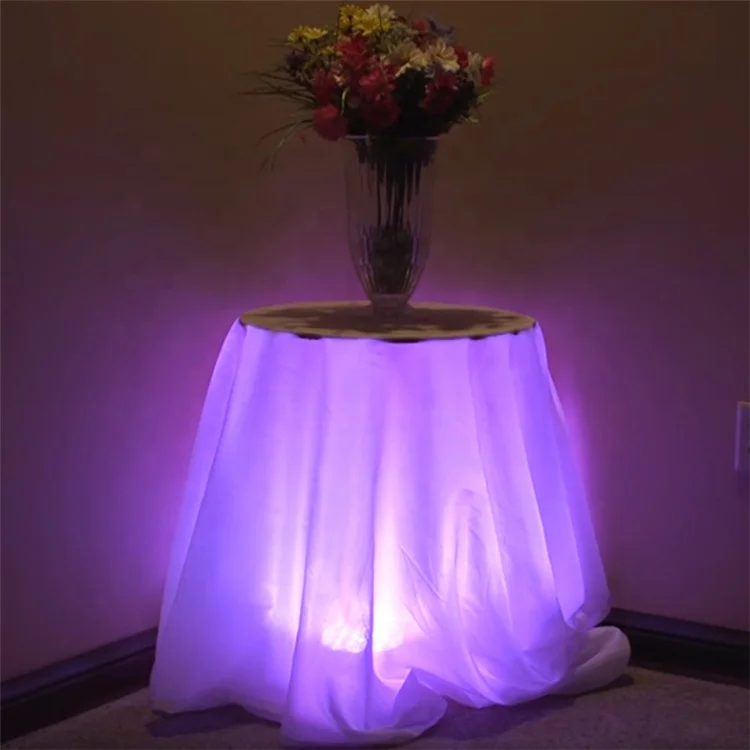 China wholesale New product hot Wedding Supplies 6 inch RF remote controlled table centerpieces led base light for Events