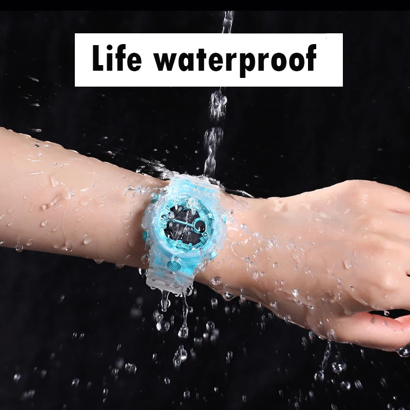Unisex Waterproof Led Wristwatch with Alarm Clock 12/24 H Stopwatch Calendar Boys and Girls Children Sports Digital Watches