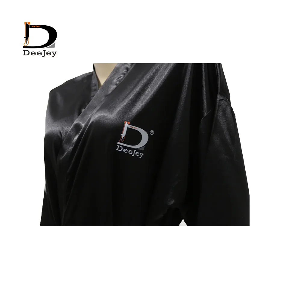 Wholesale Custom logo Sexy Nighty Satin Silk Bathrobes Sleepwear Bridal Wedding Robe Barber Guest Spa Robe