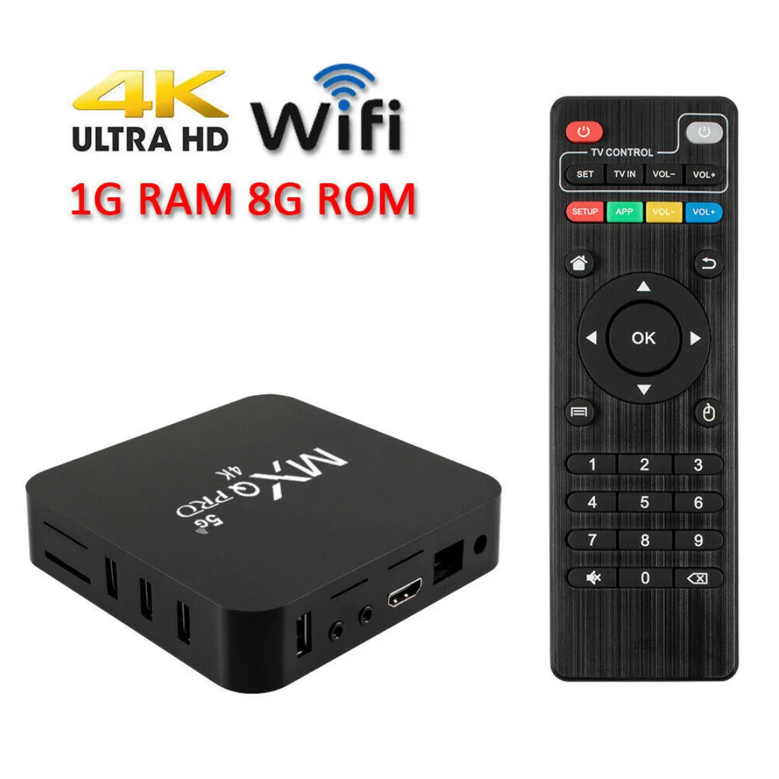 Android 7 1 Smart TV Box PRO RK3228 2 ГБ 16 4 К 60fps HD 3D TVBox 4G Wifi