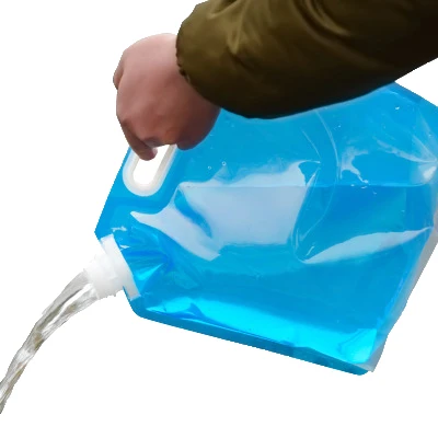 Plastic Foldable Outdoor Water Bag Outdoor Camping 5L Bpa Free Foldable Alkaline Water Bags For Drinking