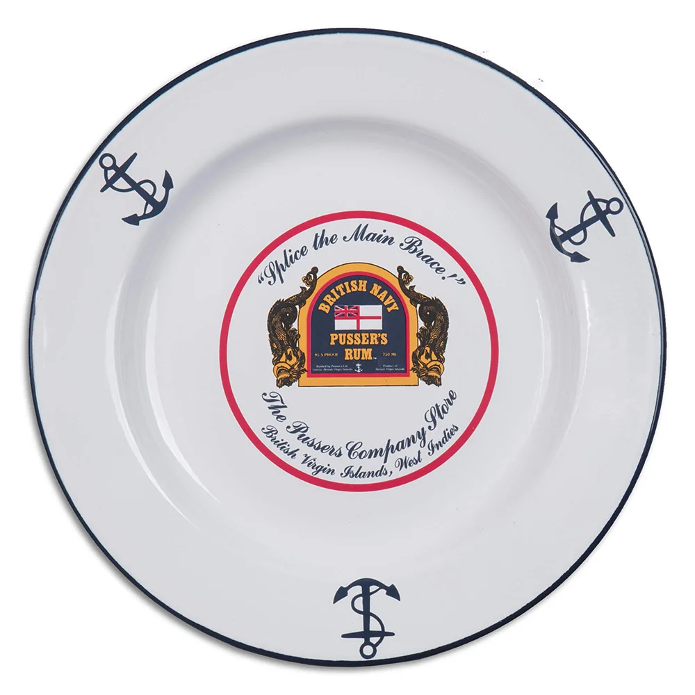Wholesale Custom logo 9 Inch modern round Fruit plates sets dinnerware enamel camping plate for outdoor picnic