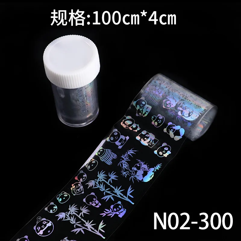 Multi Pattern Laser Effect Nails Stickers Bear Space Machine Shape Sticker For Nail Art Beauty
