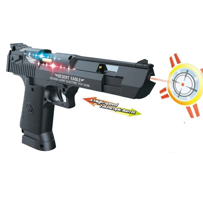 Eco friendly plastic battery operated electric kids toy gun with light and sound
