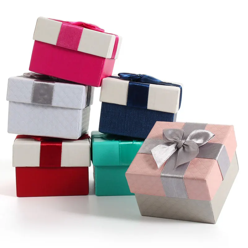 
Oem cute jewelry packaging storage ribbon paper wedding box gift 