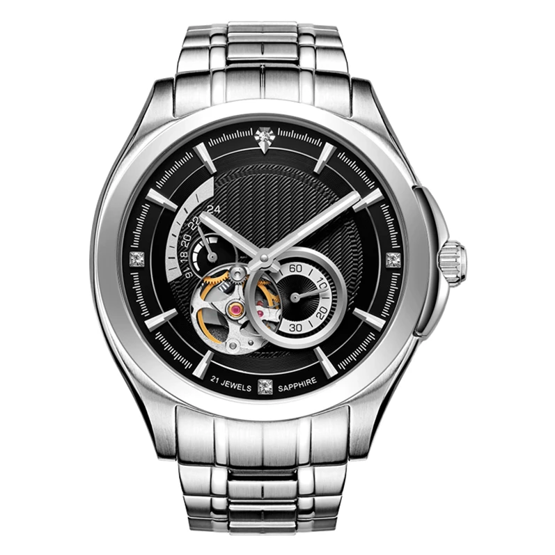 High-end full stainless steel small second hand Miyota movement men mechanical wristwatch