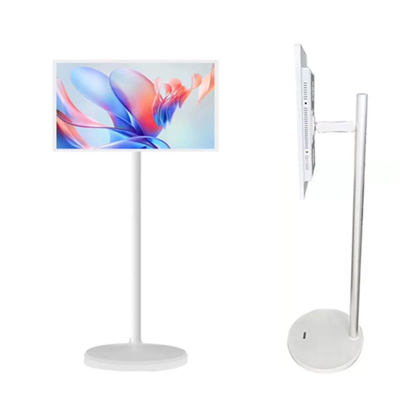 Factory hot sale  Smart TV Android NFC RFID 7800MAH Battery Touch Screen Rotating Screen Tv with Wheels