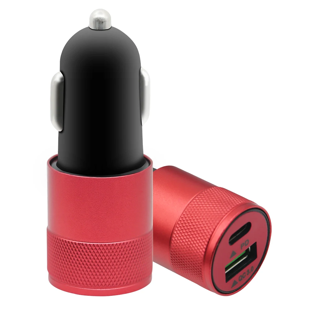 Оптовая продажа, высокое качество, АБС, многоцветное автомобильное зарядное устройство usb c, быстрая зарядка, двойное автомобильное зарядное устройство usb 3,0