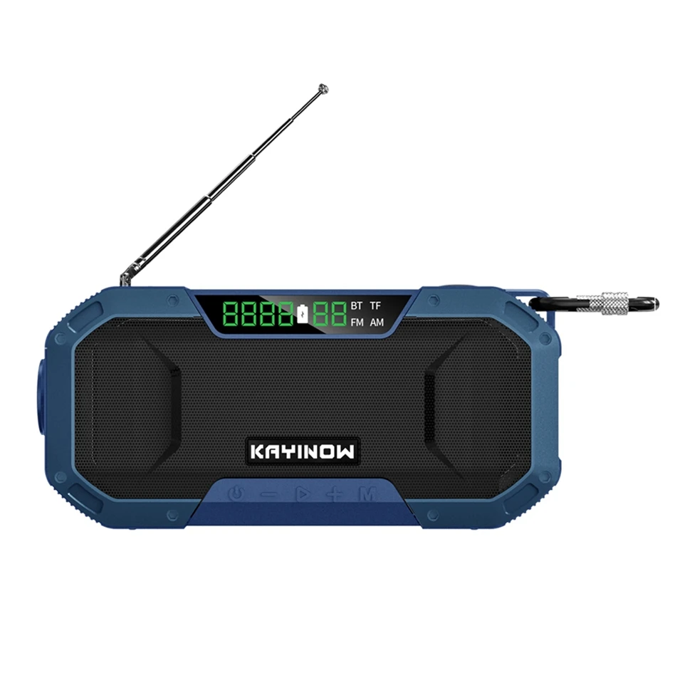Цифровое радио NOAA WB DAB FM беспроводные колонки на солнечной батарее с фонариком внешний аккумулятор SOS термометр портативное уличное и
