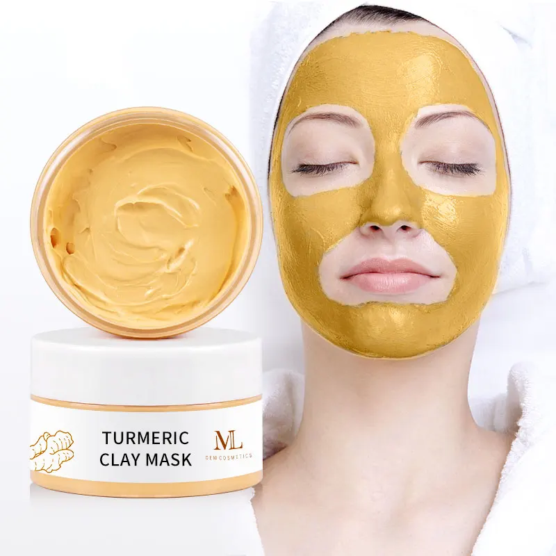 OEM ODM Private Label Face Skin Care Products 200g Lightening Nourishing Turmeric Clay Mask