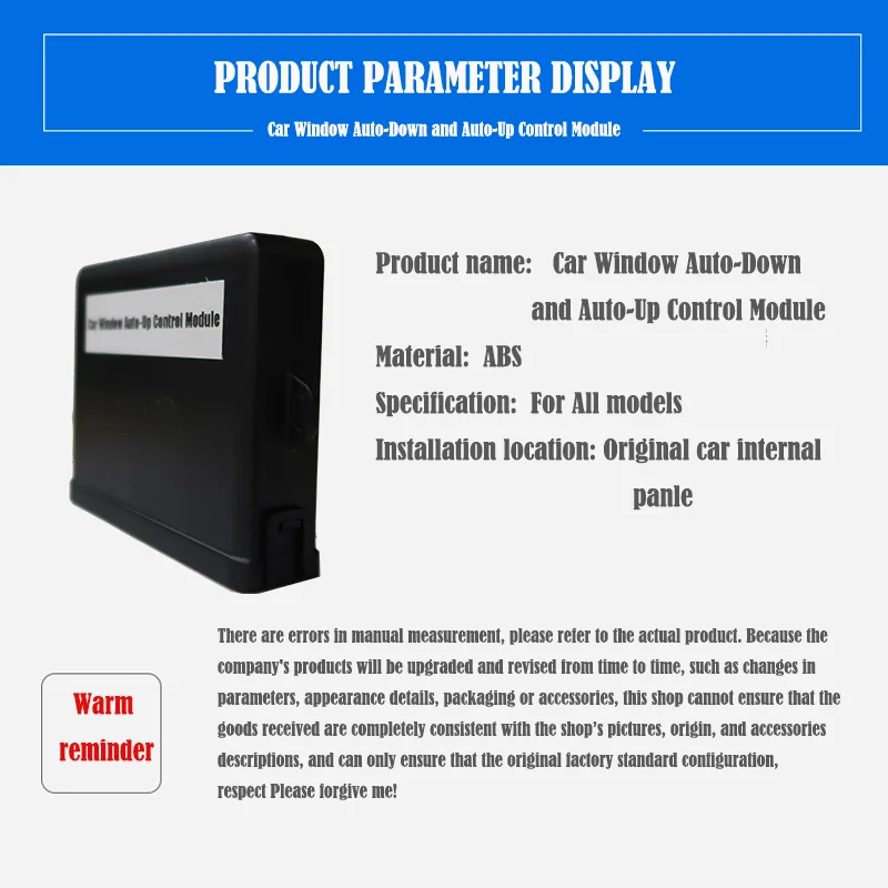 Car Power Window Closer for 4 doors auto intelligent windows up & down control module for universal vehicle