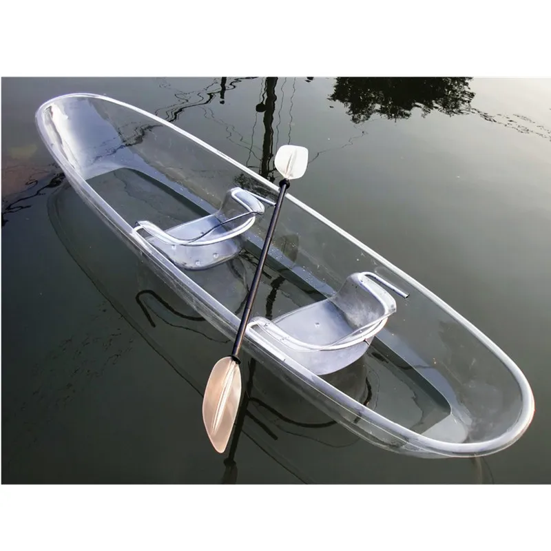 Single Cabin Rowing Small Clear Bottom One Person Transparent Fishing Boat Kayak