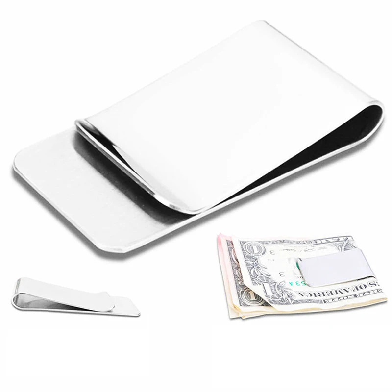 titanium skull spring loaded magnet luxury man money clip stainless steel