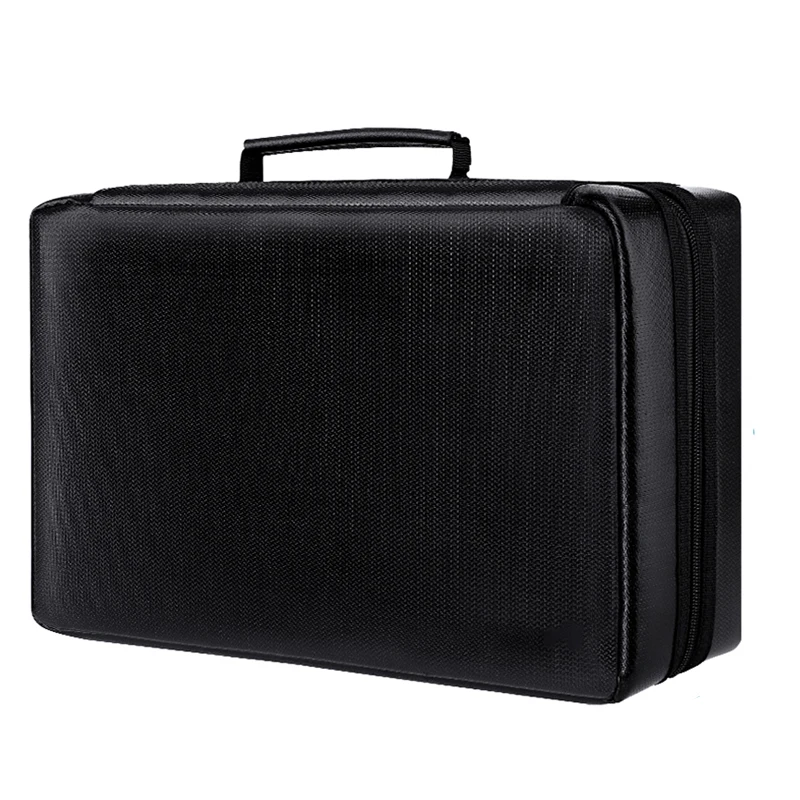 Certificate folder custom portable travel black fireproof safe documents bag file storage box waterproof battery bag