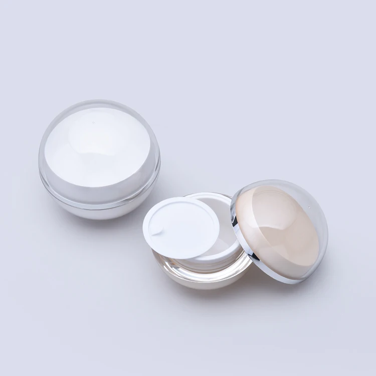 Luxury 15g 30g 50g acrylic cosmetic jar sets empty ball shape jars