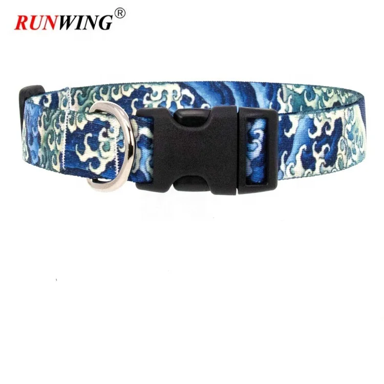 Custom Printed Dog Collar Polyester Heat Transfer Pet Dog Collar