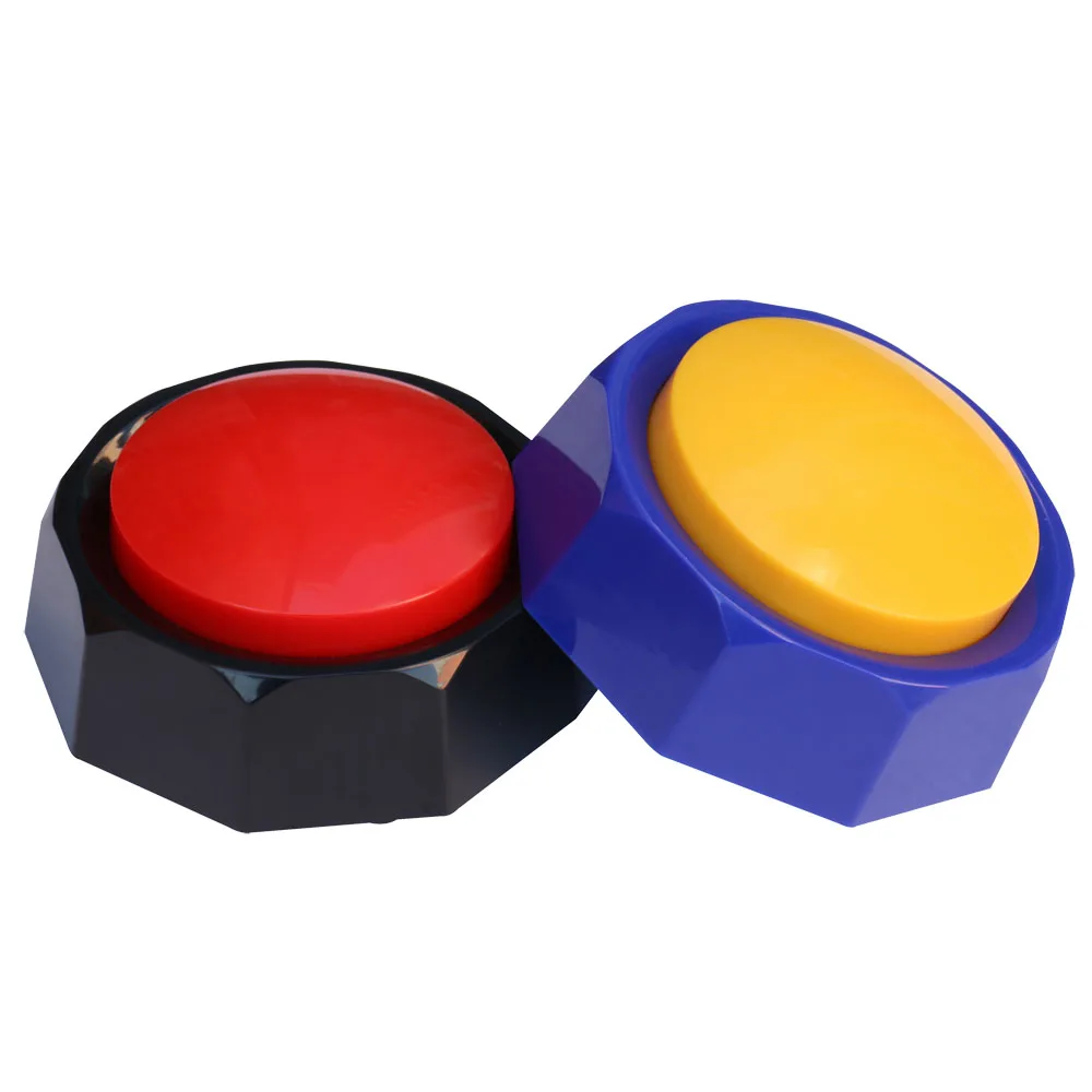 Amazon Hot Selling Toys 2pcs In A Box Funny Programable Recordable Talking/Sound Button Recordable Buzzer For Gift/Game