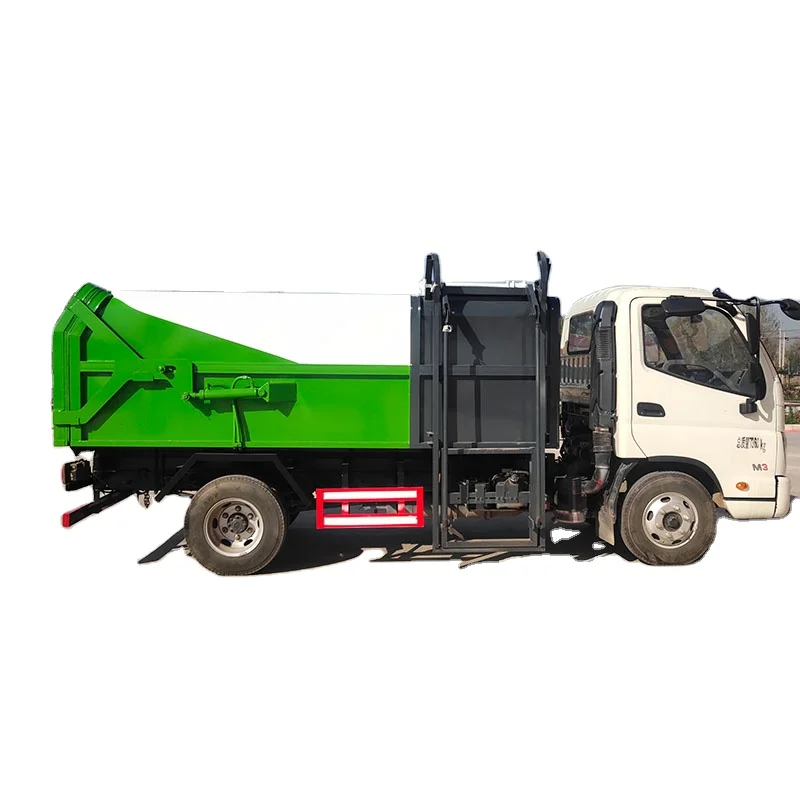 Good sealing performance of domestic waste transfer vehicle, Foton m3 bucket hanging garbage truck