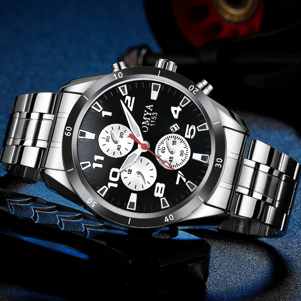 Luxury Brand watch Waterproof men Watch wrist Business Quartz Watches Stainless Steel calendar Dial Casual Man wristwatches