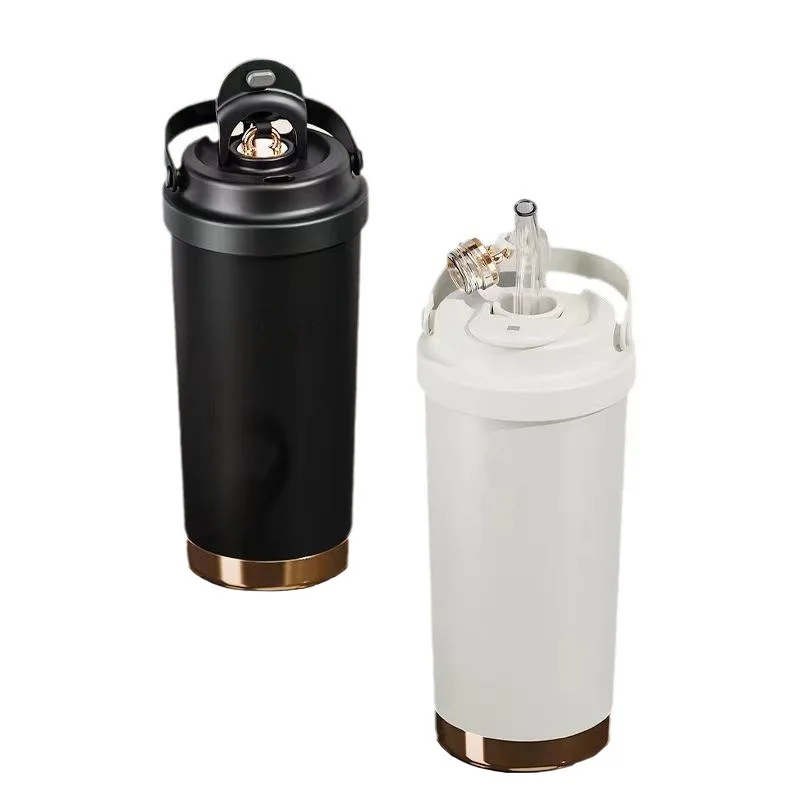 ECO-friendly  Fashion vacuum Insulated Stainless Steel travel coffee mug with logo handle ceramics inner