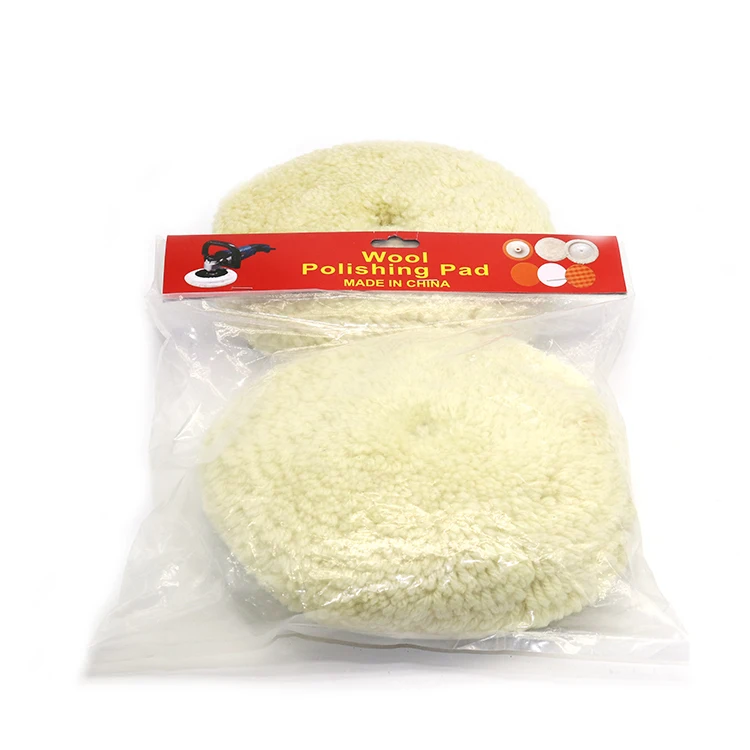 7 inch natural 100% double-sided wool Car Compound polishing pads