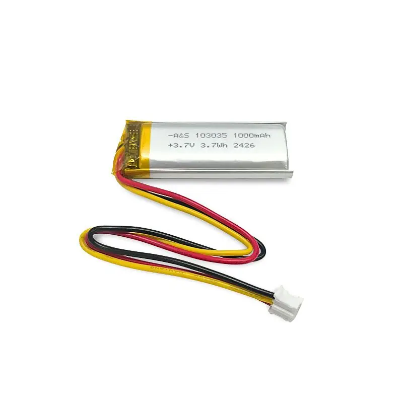 Wholesale 3.7V 1000mAh Lithium Polymer Battery 103035 for Compact Devices