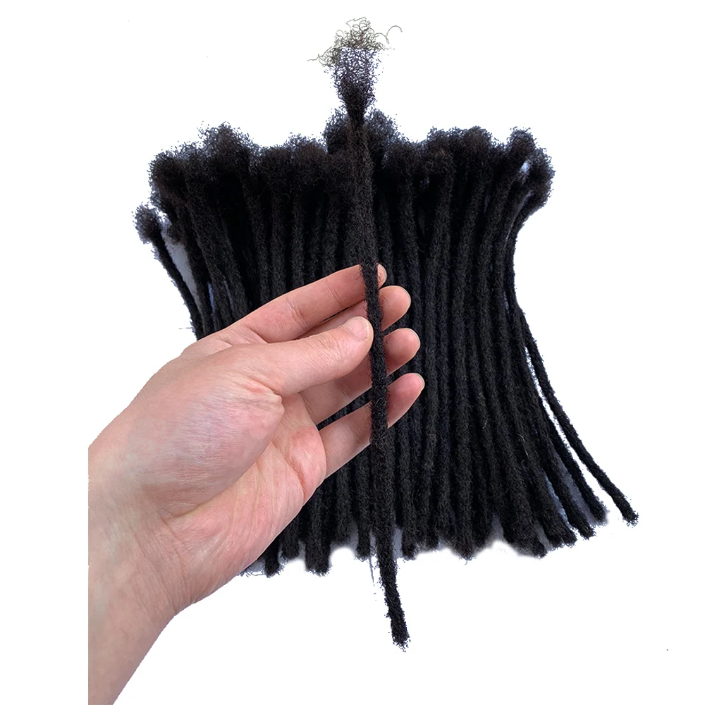 Wholesale 100% Human Hair Dreadlocks Handmade 1cm big  width Medium Single loc