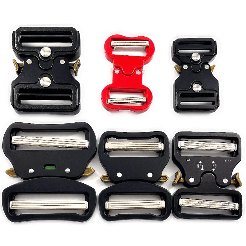 Wholesale OEM Matte Black Color 2 inch Metal Custom 38mm Belt Tactical Cobra Buckle With D Ring