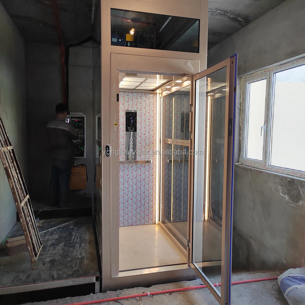 2 Floor Small Hydraulic Cheap Home Elevator/3 Floor Residential Villa House Lift with Automatic Two Door