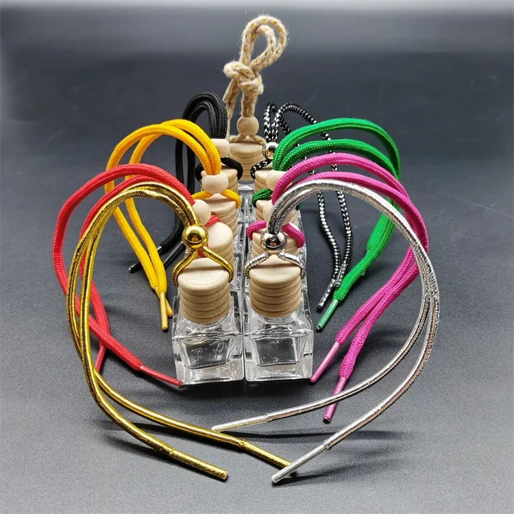 Hot selling 7ML car glass bottle perfume pendant indoor perfume diffuser car vent perfume pendant